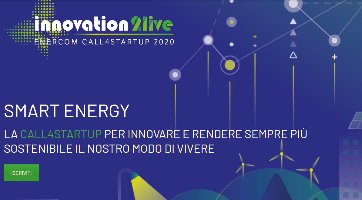 Smart Energy: Innovation2Live di Enercom lancia una nuova call4startup