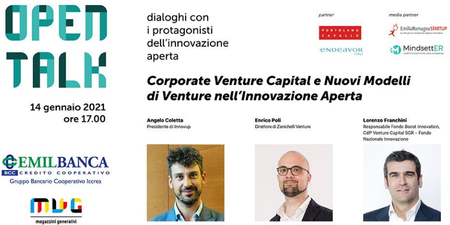 Open Talk #4: Corporate Venture Capital e nuovi modelli di Venture nell’Innovazione Aperta