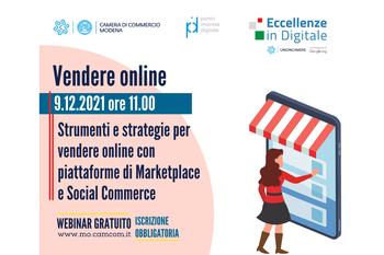 webinar ‘Strumenti e strategie per vendere online con le piattaforme di Marketplace e di Social commerce’