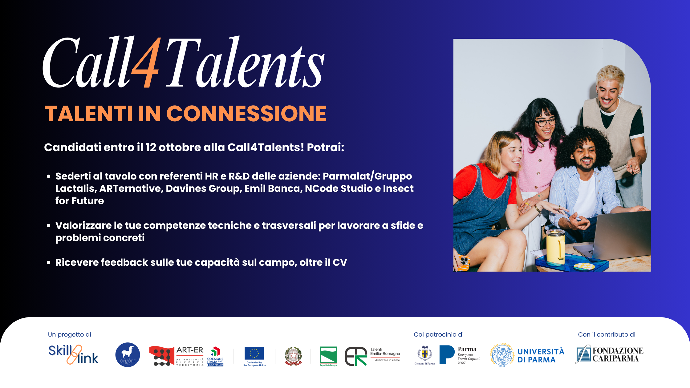 Talenti in connessione: Metti alla prova il tuo talento con le aziende di Parma