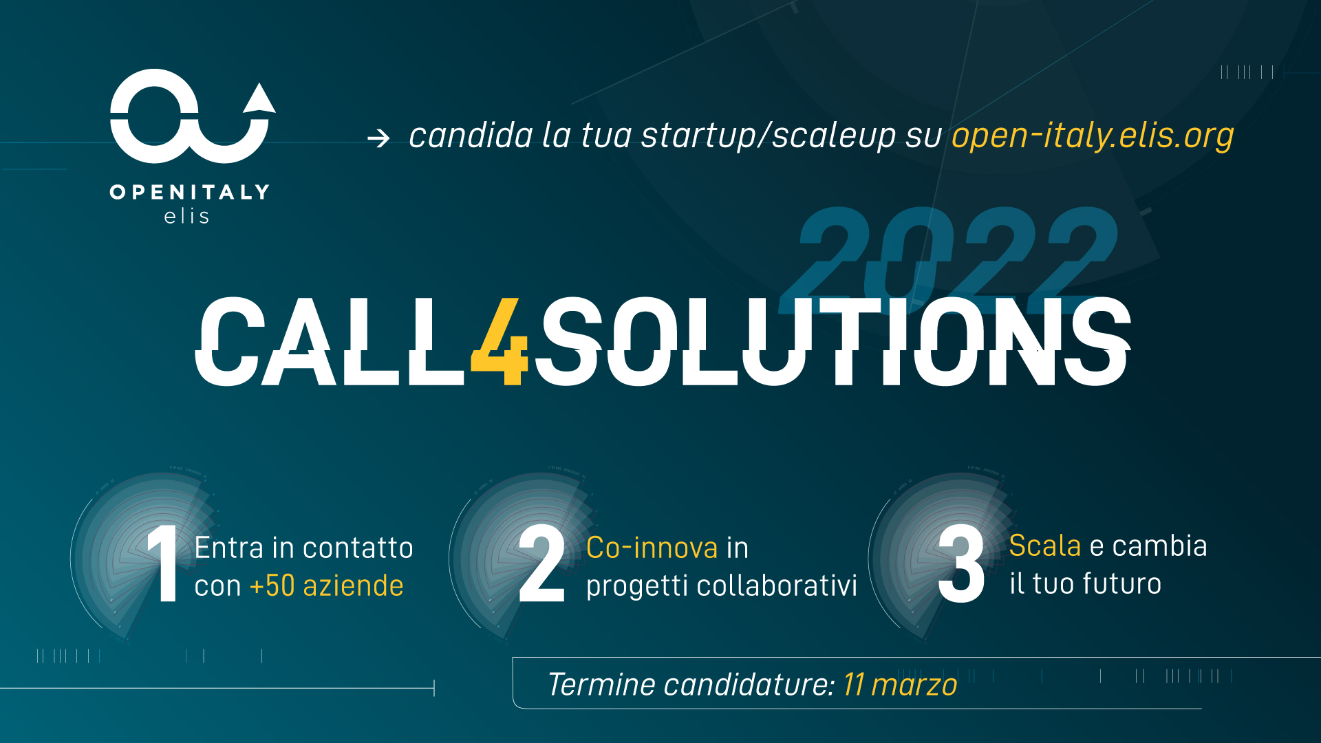 Sesta edizione del programma ELIS OPEN ITALY