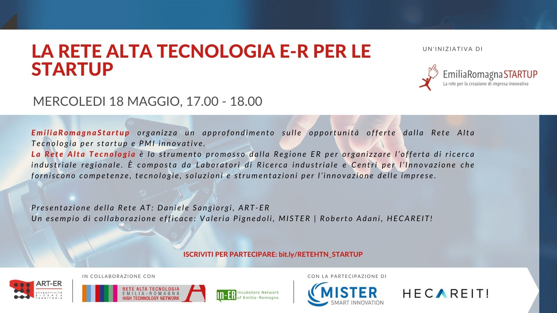 LA RETE ALTA TECNOLOGIA PER LE STARTUP