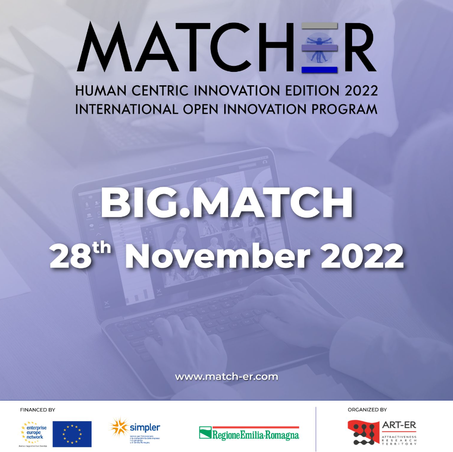 MATCHER: Big.Match il Brokerage event online sul tema della Human Centric Innovation