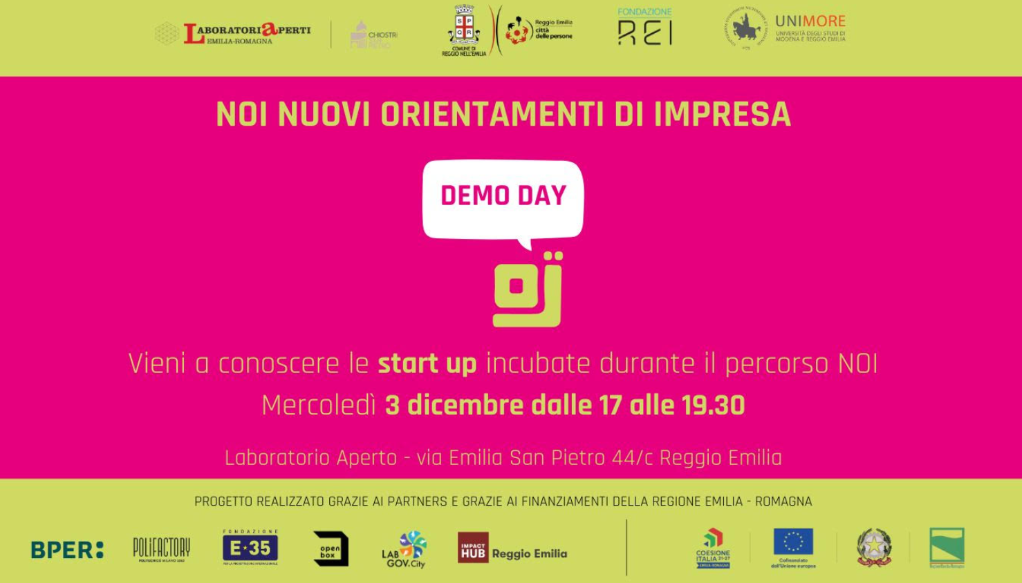 Demo Day NOI - Nuovi Orientamenti di Impresa