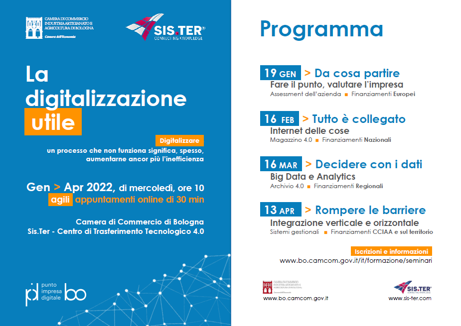 Locandina - Ciclo di seminari La digitalizzazione utile