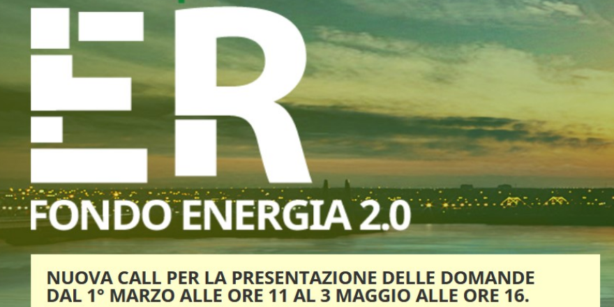 RER - Fondo ENERGIA: nuova finestra per presentare le domande