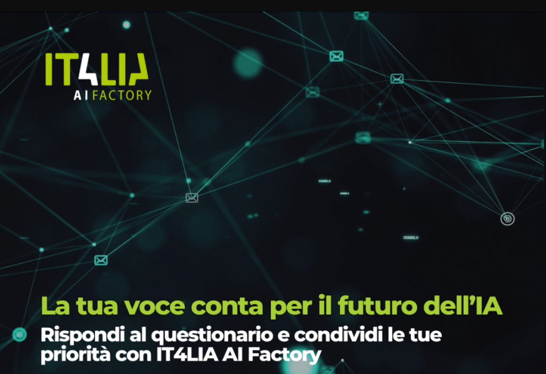 IT4LIA AI Factory: on line il questionario per imprese e startup