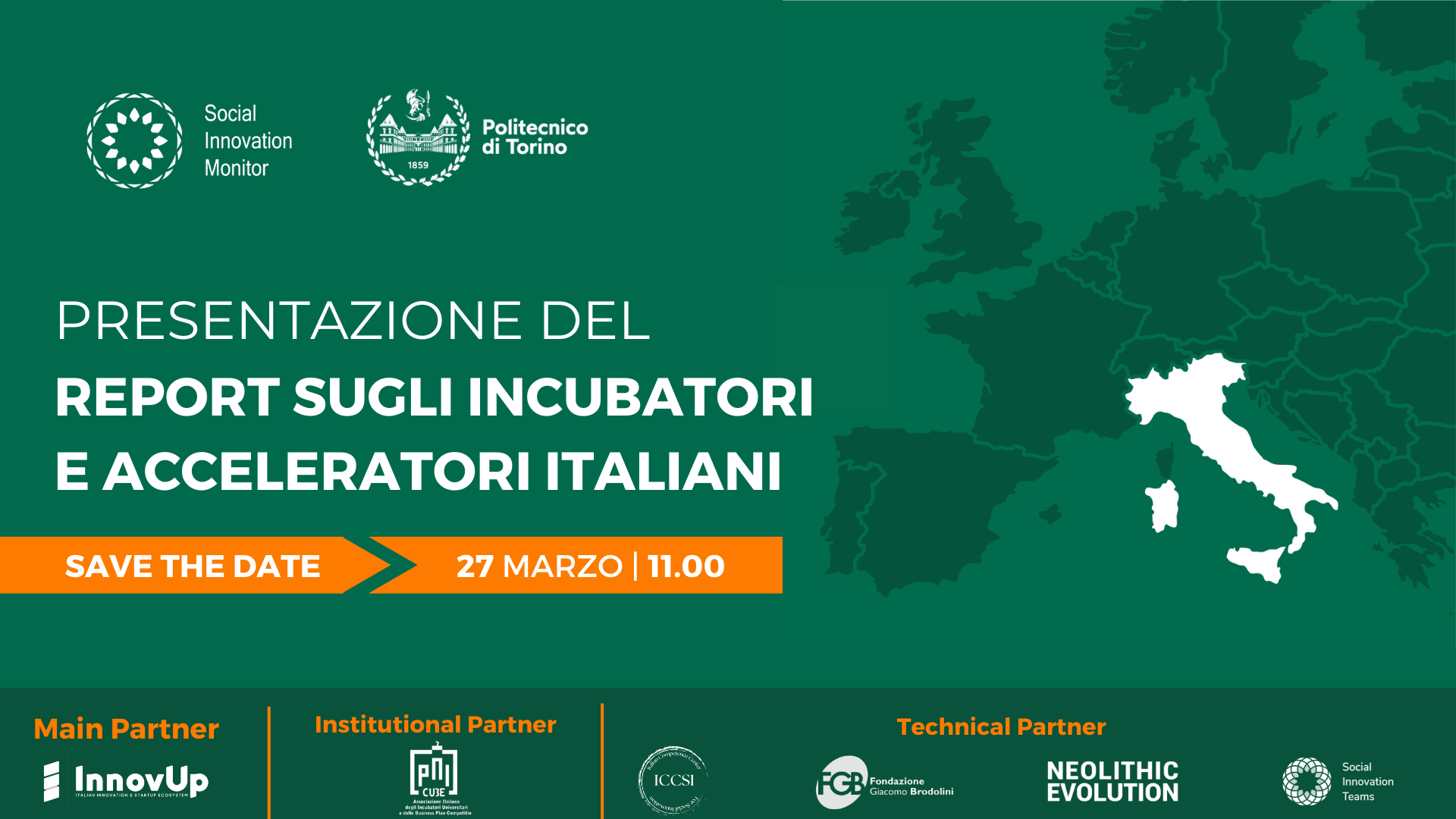 Webinar: Presentazione del Report sugli incubatori e acceleratori in Italia