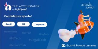 LightSpeed Accelerator: call per startup LegalTech