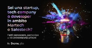 Al via la call Tech360Revolution per startup dei settori martech e salestech