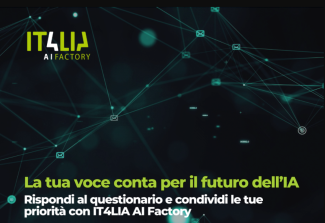 IT4LIA AI Factory: on line il questionario per imprese e startup