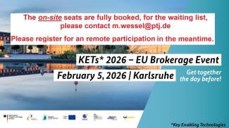 KETs 2026 EU Brokerage Event: incontri B2B per partecipare alle call Cluster 4, 5 e 6 di Horizon Europe